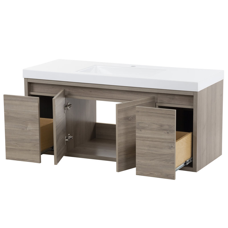 Mercury Row® Altenburg 48.5'' Wall Mounted Single Bathroom Vanity with